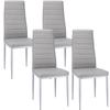 4 X VERUM Chair, Gray Eco-leather