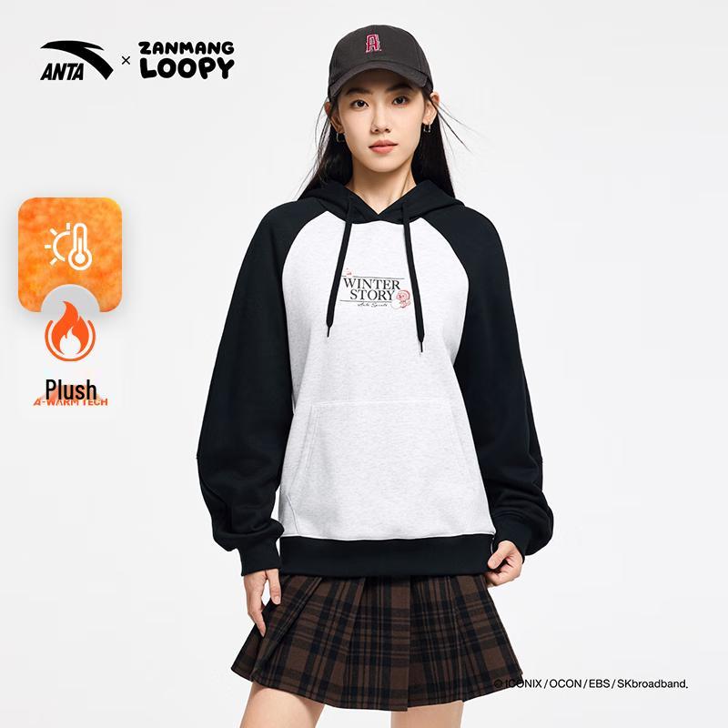 Женский флисовый пуловер с капюшоном Anta ZANMANG LOOPY S