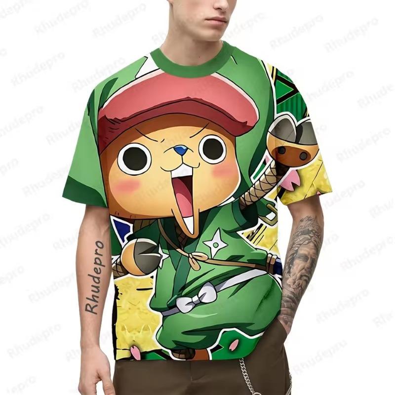 Letní Pánské Módní Tričko Módní Harajuku 3D Tištěné Kreslený Vzor Tričko Ležérní Pohodlný Top s Krátkým Rukávem