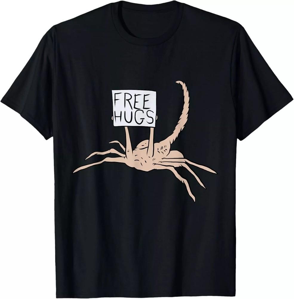 Funny Alien Free Hugs Alien T-Shirt Unisex T-Shirt S