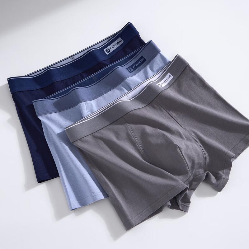 Fenteng Men's Breathable Antibacterial Cotton Boxer Briefs