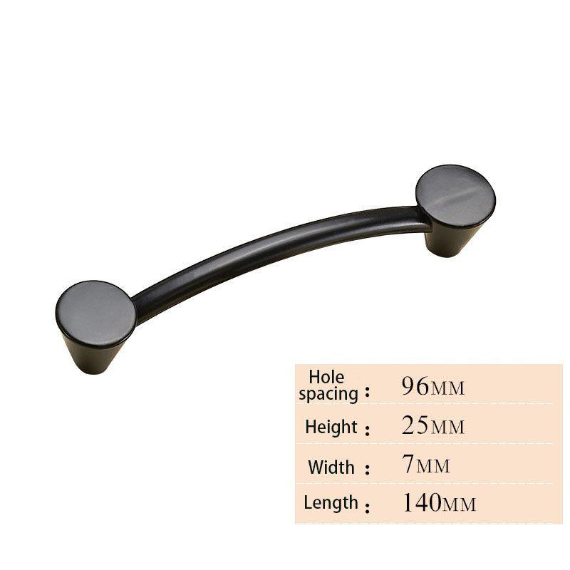 Mâner elegant și stilat pentru dulap de bucătărie din nichel negru mat pentru decor elegant