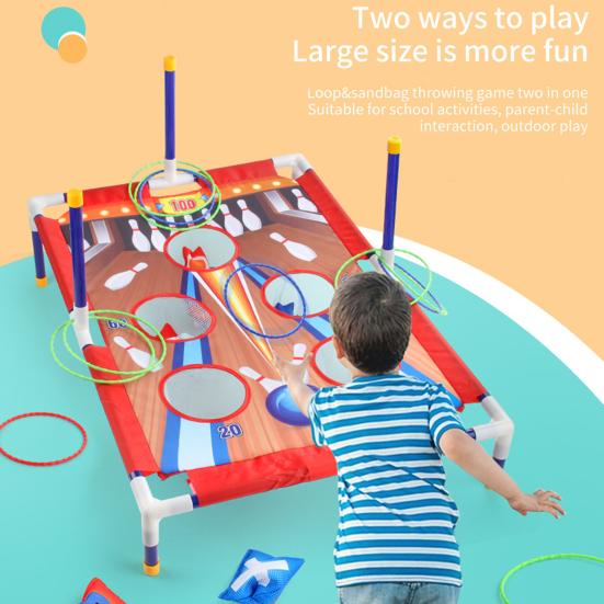 Zestaw do gry w rzut woreczkami do 6 otworów z woreczkami do