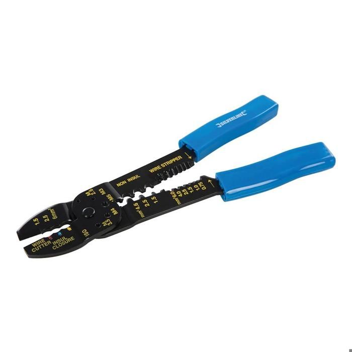 

Crimping pliers - BRAND - Red - For insulated and non-insulated terminals - Length 230 mm - Integrated wire cutter