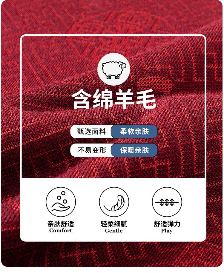 [New Year's Blessing] Knitted sweater with wool and velvet for men, autumn and winter, middle-aged and elderly, dad outfit