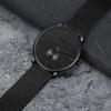 BUREI Men's Black Watch, Simple, Stylish, Popular, Waterproof, Men's Watch (Black-Black-Black Hands, Stainless Steel)