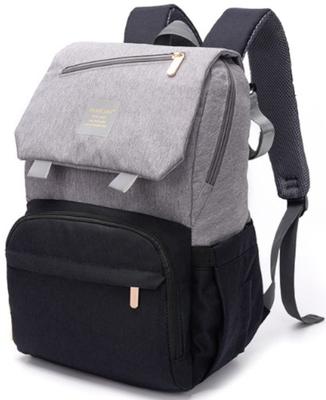 YuHaru Backpack Capacity 16 Lightweight Multifunctional Backpack with USB Baby Black Gray Mother's (Large / Pockets) Port, Gift, &