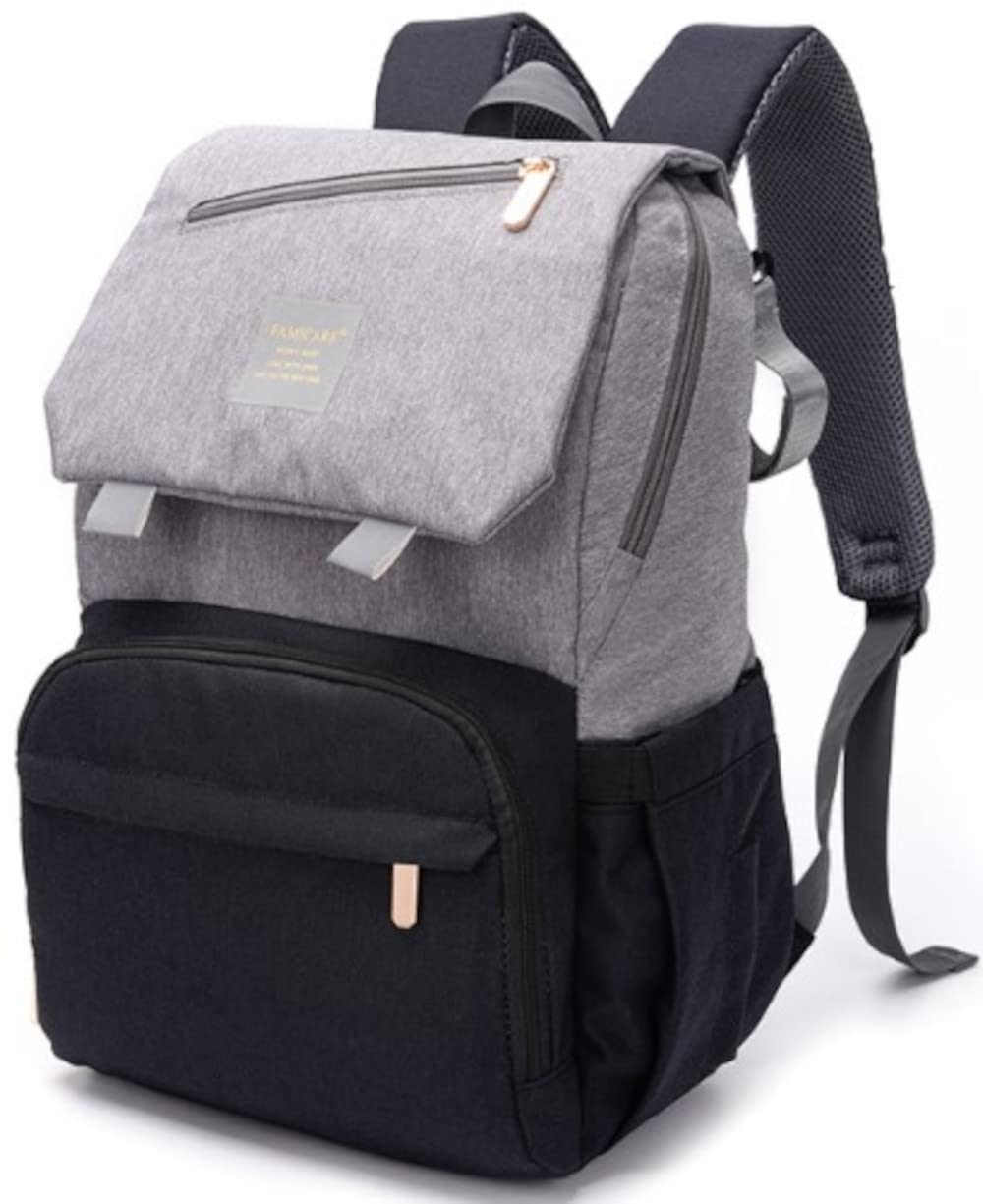 

Backpack Capacity 16 Bag Backpack Lightweight Multifunctional USB Port Baby Shower Gift Black Gray [YuHaru] Mother s (Large / Pockets) Mother s &