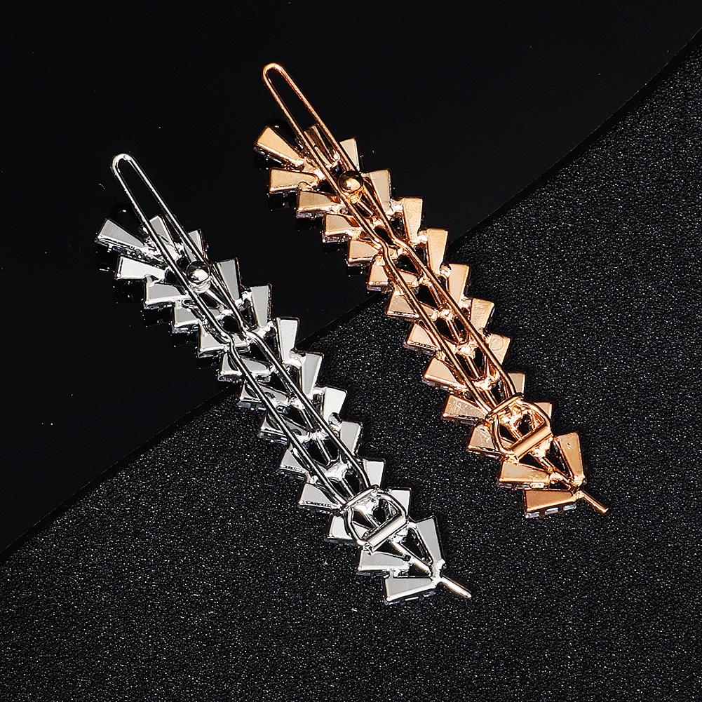 Fashion Barrette Cubic Zirconia Leaf Hair Clips for Women Accessories Bridal Wedding Hair Jewelry Party Bride Headpiece