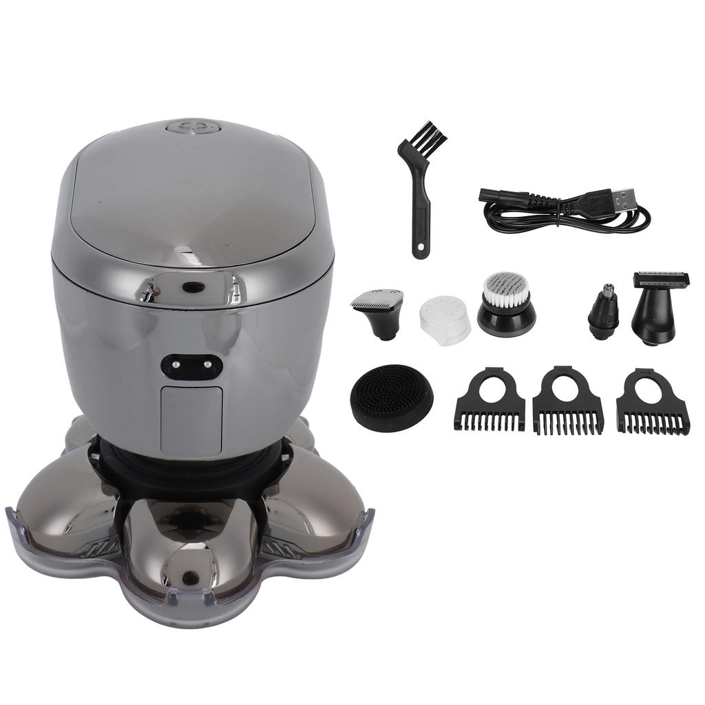 6In1 Electric Shaver LCD MultiFunctional Men Shaver Nose Hair Trimmer Grooming Kit