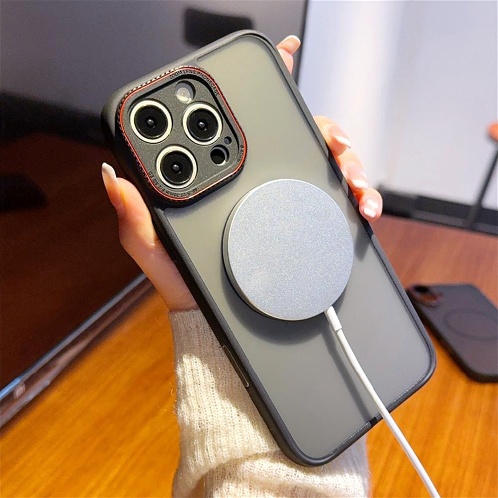 For iPhone 16 Pro Case Compatible with MagSafe TPU+PC Matte Phone Back Cover