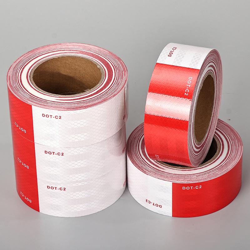 Reflective Safety Stickers: Pet & Vehicle Warning Strips, Red & White