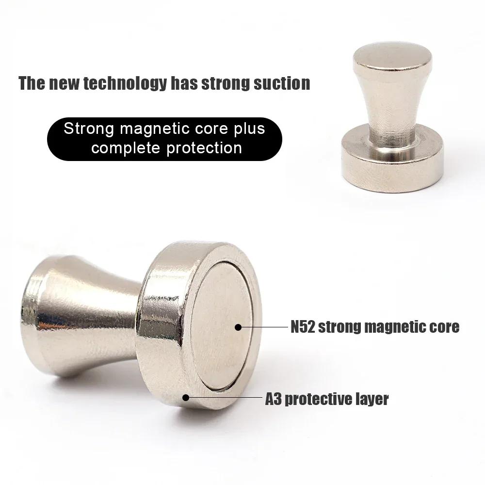 Metal Magnetic Fixed Push Pins Neodymium Sucker Hooks Refrigerator Magnet Thumb Tacks  Steel Magnets Whiteboard Retainers