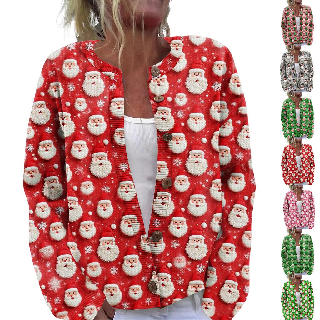 Women'S Christmas Sweater Cute Fun Christmas Sweater Fall And Winter Long Sleeve Knitted Sweater