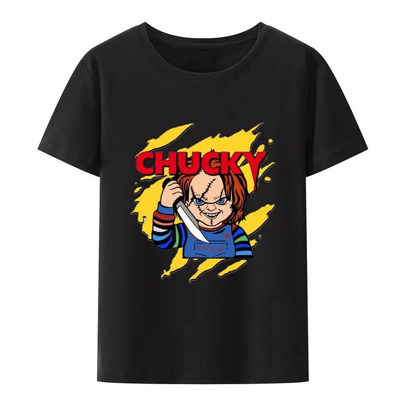 Child's Play Chuck Women's Top T-shirt Doll Murder Vintage T-shirt Harajuku Round Neck T-shirt Pure Unique Top