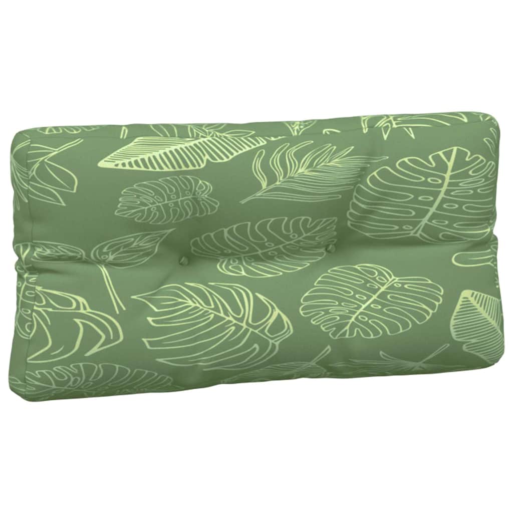 5 Piece Palette Cushions with Leaf Pattern Fabric