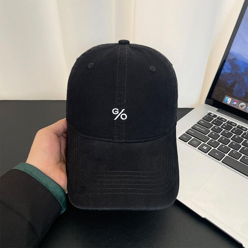 Big head circumference deep top baseball cap children spring and summer embroidery simple versatile wide brim cap outdoor sun hat