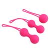 3pcs Women Pelvic Floor Muscles Trainer Ball Massaging Strengthening Pelvic Trainer Exercise Ball Pink