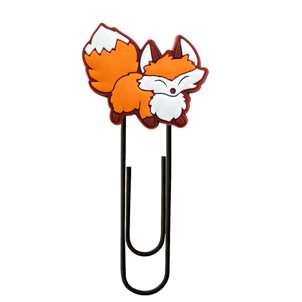 Small Animal Cartoon PVC Paper Clip Bookmark Spinner - Cute DIY Office Decoration