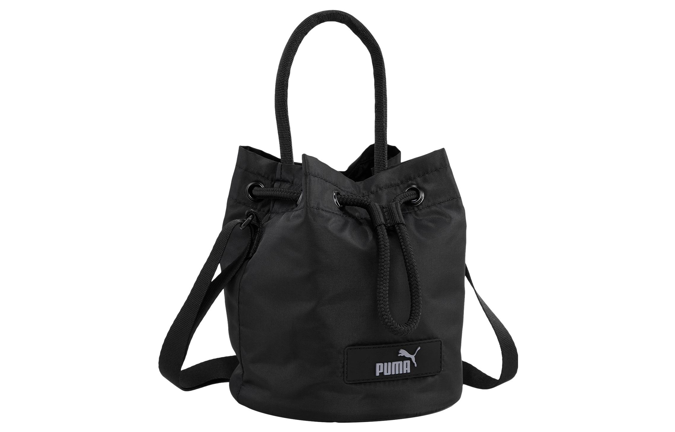 PUMA Fabric Bucket Bag, Shoulder Bag, Crossbody Bag, Handbag Regular Women s Black 079858-01 One Size