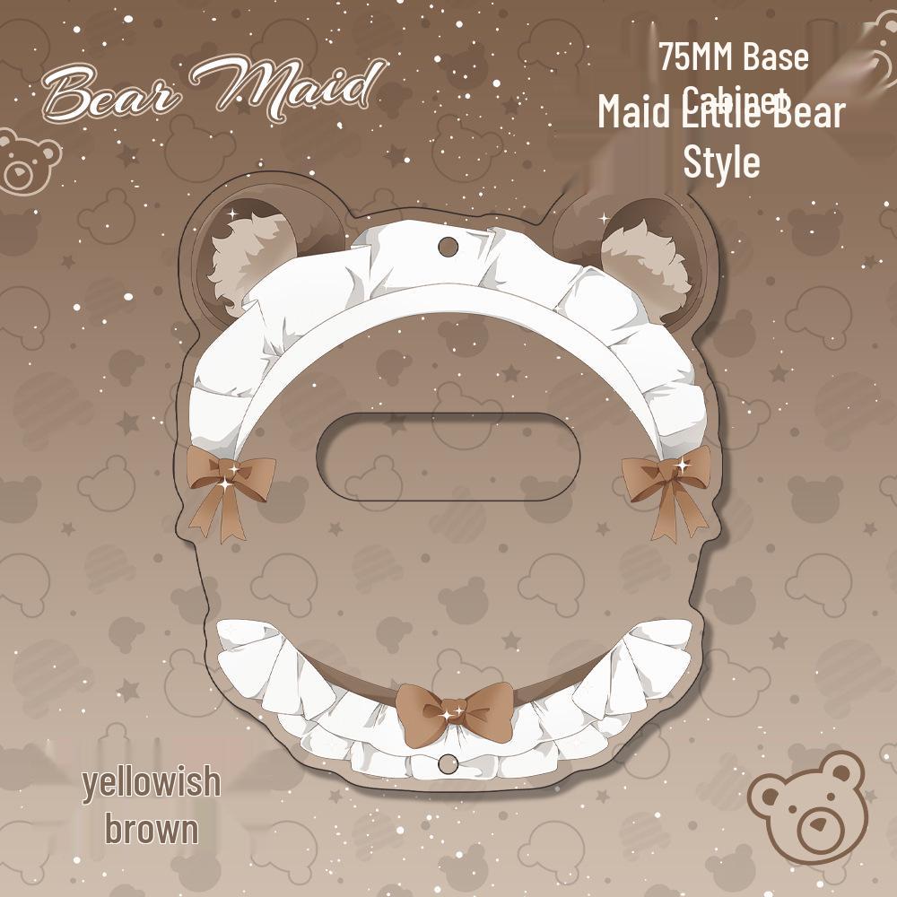 Gumi 75mm Maid Bear Acrylic Badge Frame & Display Stand 75mm Maid Little Bear Badge Frame жёлтый/коричневый