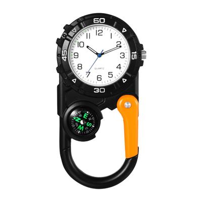 Wasserdichte Karabinerschließe Uhr für Analoge Taschenuhr und Modeaccessoire, Bergsteigen, Display, Schlüsselanhänger, Anhänger, Uhr, Herren Damen