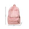 Korean small fresh schoolbag female college student simple small floral backpack lightweight large capacity high school backpack