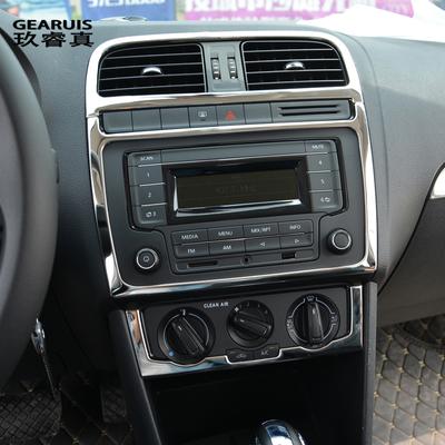 Araba tasarım Volkswagen vw POLO Için İç Kapak Etiket Trim klima CD kontrol paneli Otomatik Hava Çıkışı