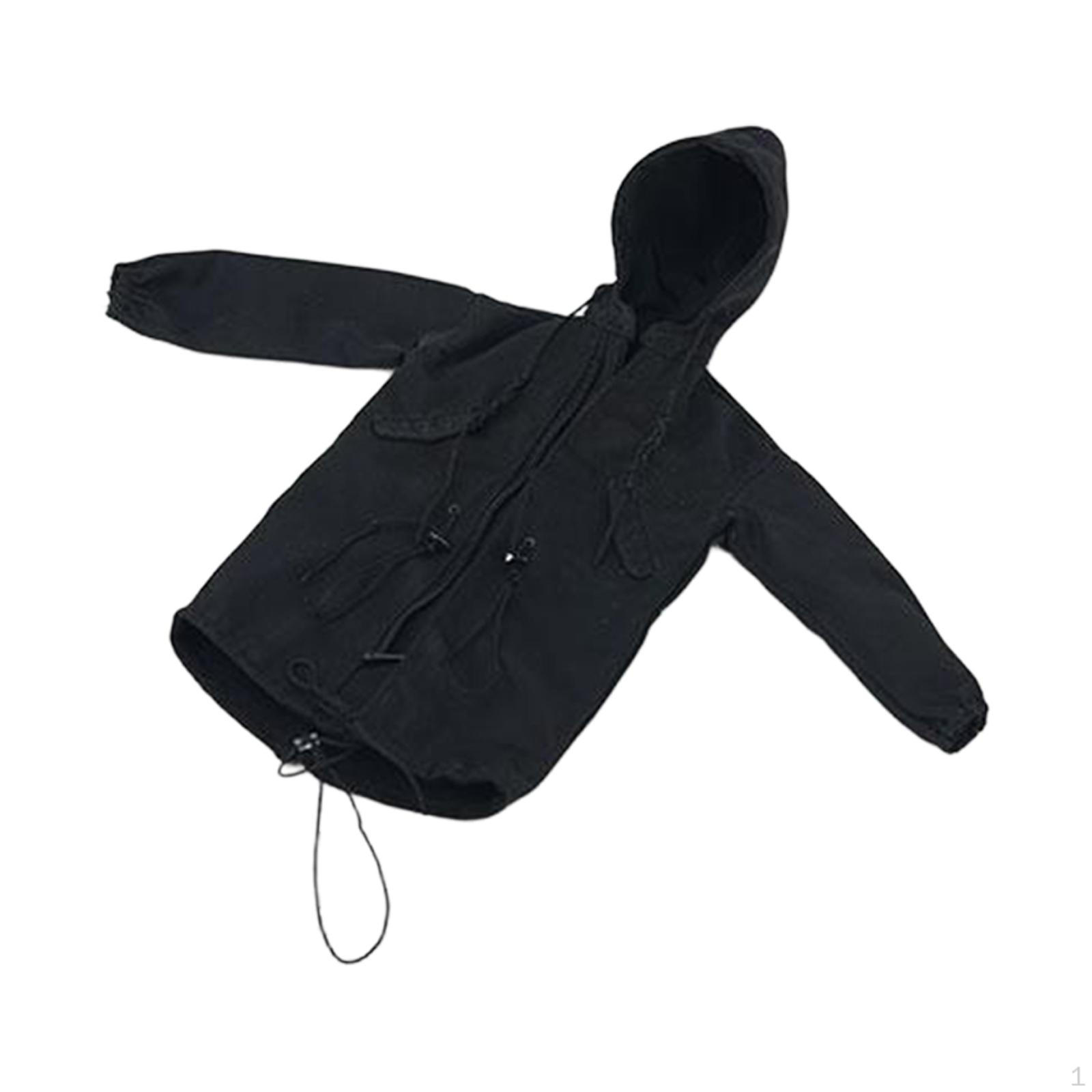 

1/6 Female Clothes for 12 Action Figure Loose Workwear Long Sleeved Collectible Fashion Wear чёрный