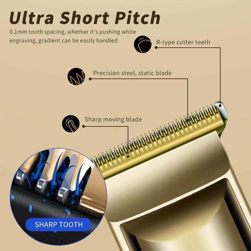 Retro Electric Hair Clipper with LCD Display for Precision Styling