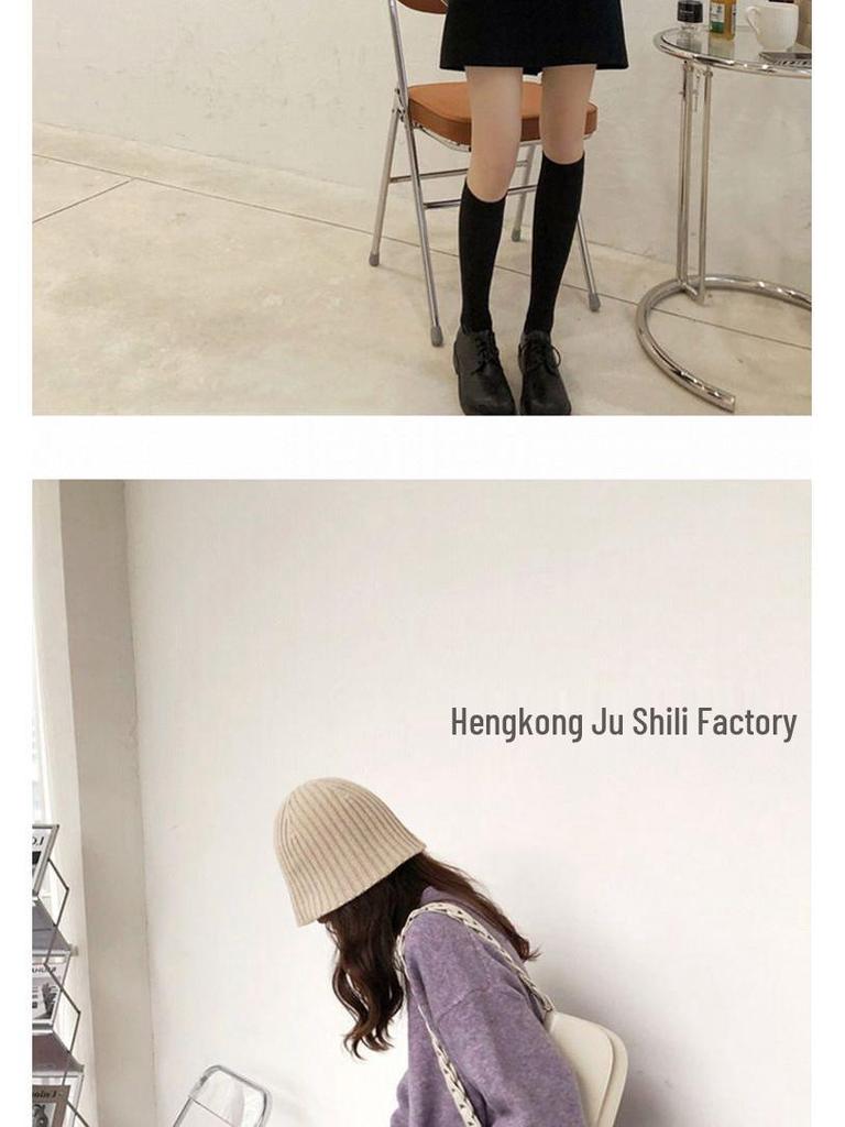 Damski luźny sweter retro z dzianiny - Okrągły dekolt, gładki kolor, miękki i gruby na jesień/zimę 2025