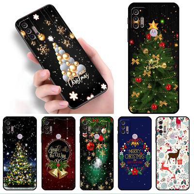Sníh Veselé Vánoce Pouzdro Pro Motorola G30 G60 G9 Play ONE Fusion G8 G50 E6s G82 Edge 20 Pro G Stylus 2021 Měkké Telefonní Kryty