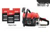 Nuoshuer Easy-Start 2-Stroke High-End Chainsaw with 3 Chains CN Plug (adapter Included)