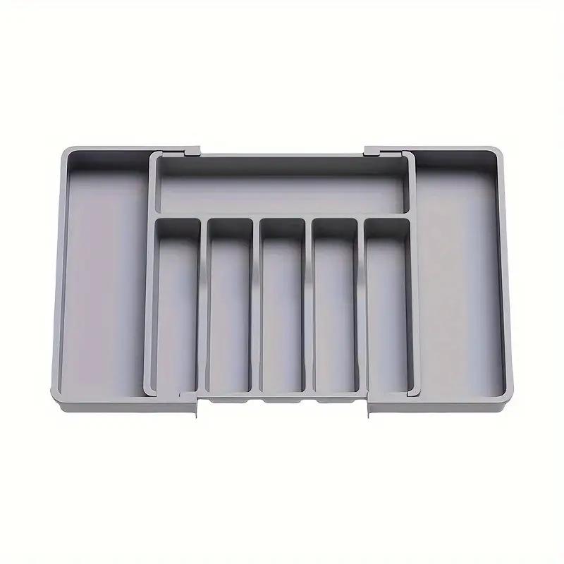 Temu Cross-border Home Storage Rack: Cutlery & Kitchen Organizer Extension Plate Box