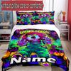 3pcs Duvet Cover Set (1*Duvet Cover + 2*Pillowcase, Without Core), Custom Name Horror Movie Pattern Bedding Set, Home Bedroom Decor Gift