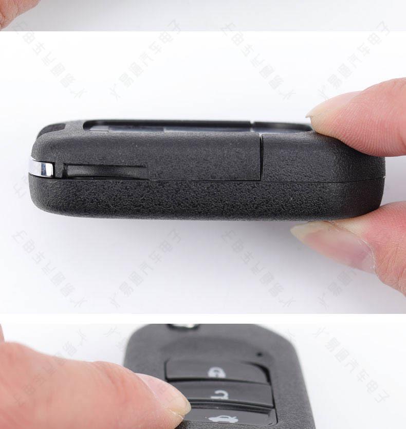 Honda Lingpai 3-Tasten Klappschlüsselgehäuse für Accord Spirior 9. Generation. Ersetzen Sie die Hülle Ihrer Fernbedienung ganz einfach.