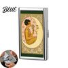 Men Card Box Vintage Style Case Slim Stainless Steel Holder Secure Snap Closure Fits Cash ID Business Cards Wallet for Women Pocket-sized