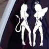 New Personalized Waterproof Super Cool Vinyl Decals Car Styling Accessories Sexy Girls Car Stickers Angel Devil Demons