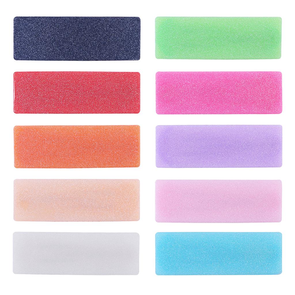 10pcs Glitter Sparkle Hair Clips for Girls Square Hair Clips Curly Hair Pin Clips for Hairstyle Hair Accessories