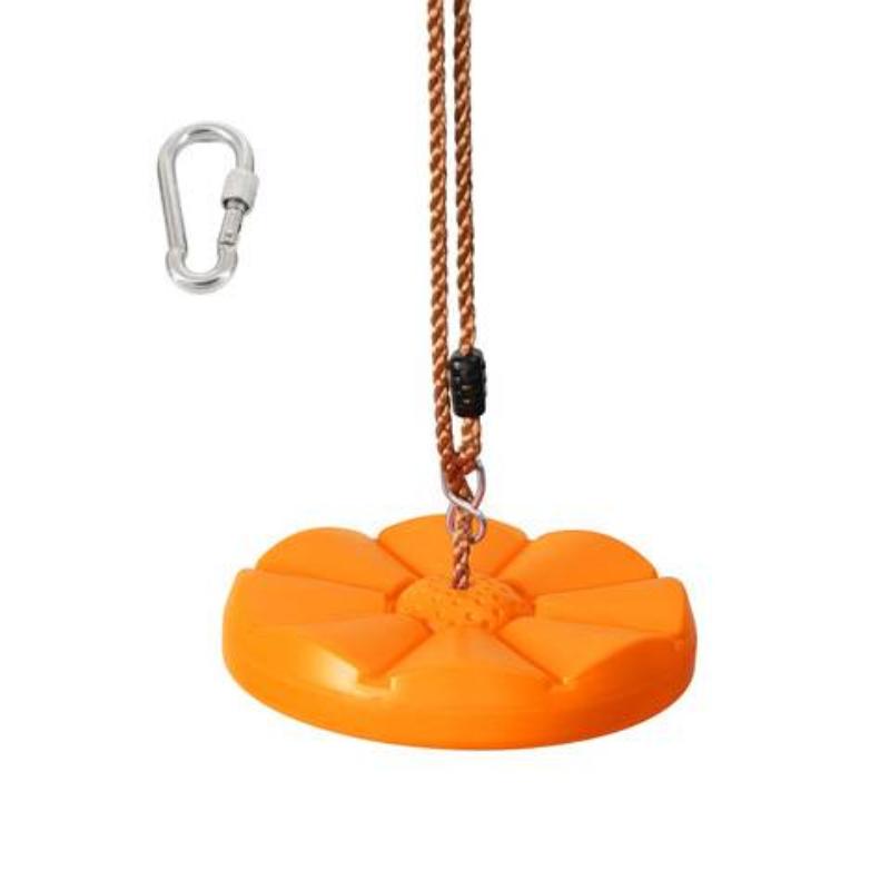 Children S Disc Swing Kid Indoor And Outdoor Sports Red Blue Thickened Octagonal Petal Swing Hanging Swing Toys Rocking Chair оранжевый