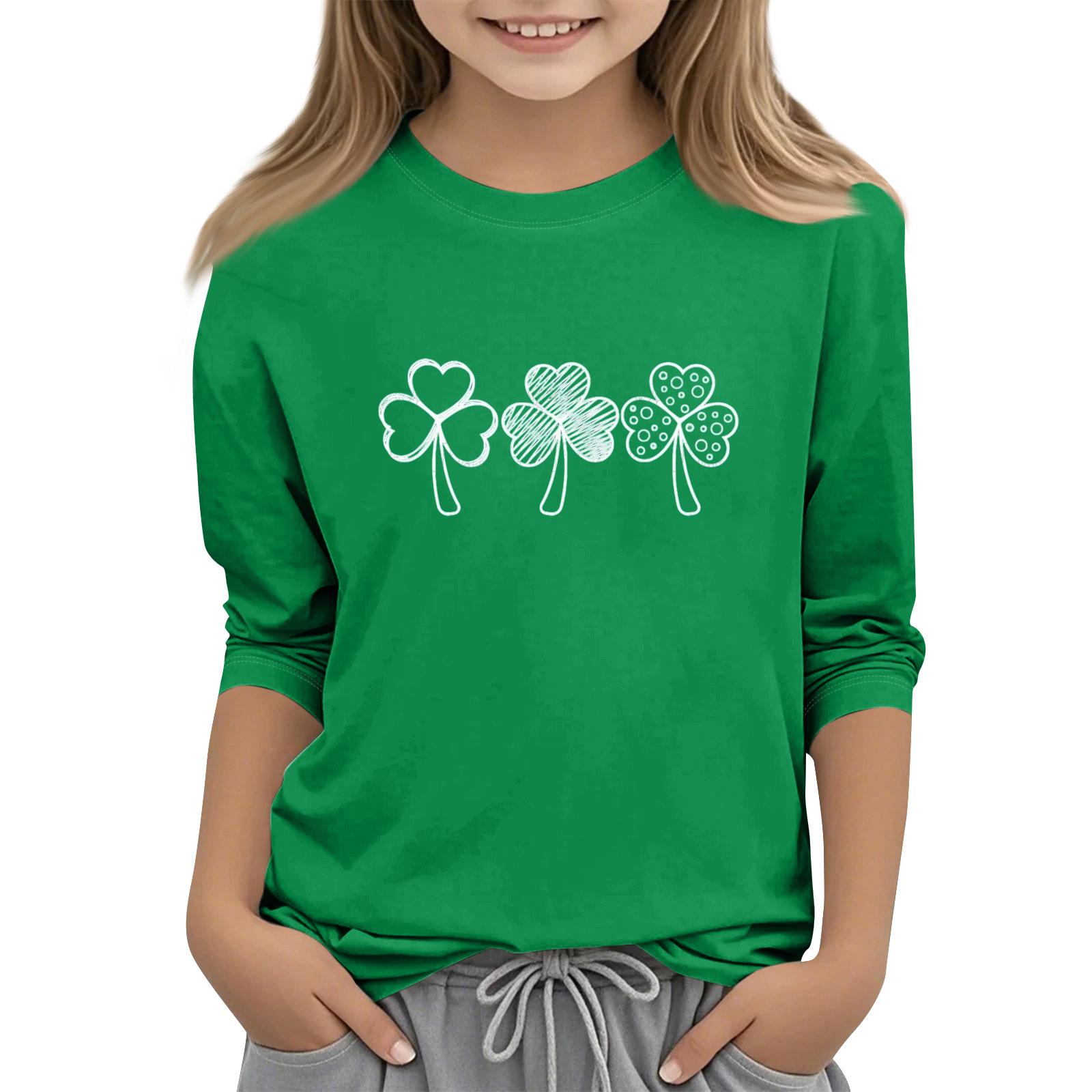 Детская повседневная модная футболка с круглым вырезом и рукавом три четверти 160