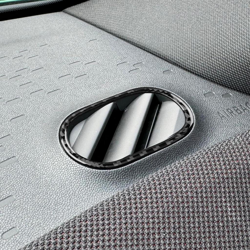 AIRSPEED Carbon Fiber Interior Dashboard Side Air Vent Sticker for Mini Countryman U25 Customizable Interior Garnish for the Stylish and Tape Included
