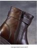 2025 Women's Genuine Leather Martin Boots - Warm, Thickened, Single Cotton Boots for Spring, Autumn, and Winter.