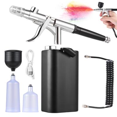 Airbrush Kit with Compressor 40PSI High Pressure Portable Rechargeable Cordless Handheld Air