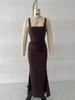 Spaghetti Strap Lace-up Waist-cinching Bodycon Dress for Women
