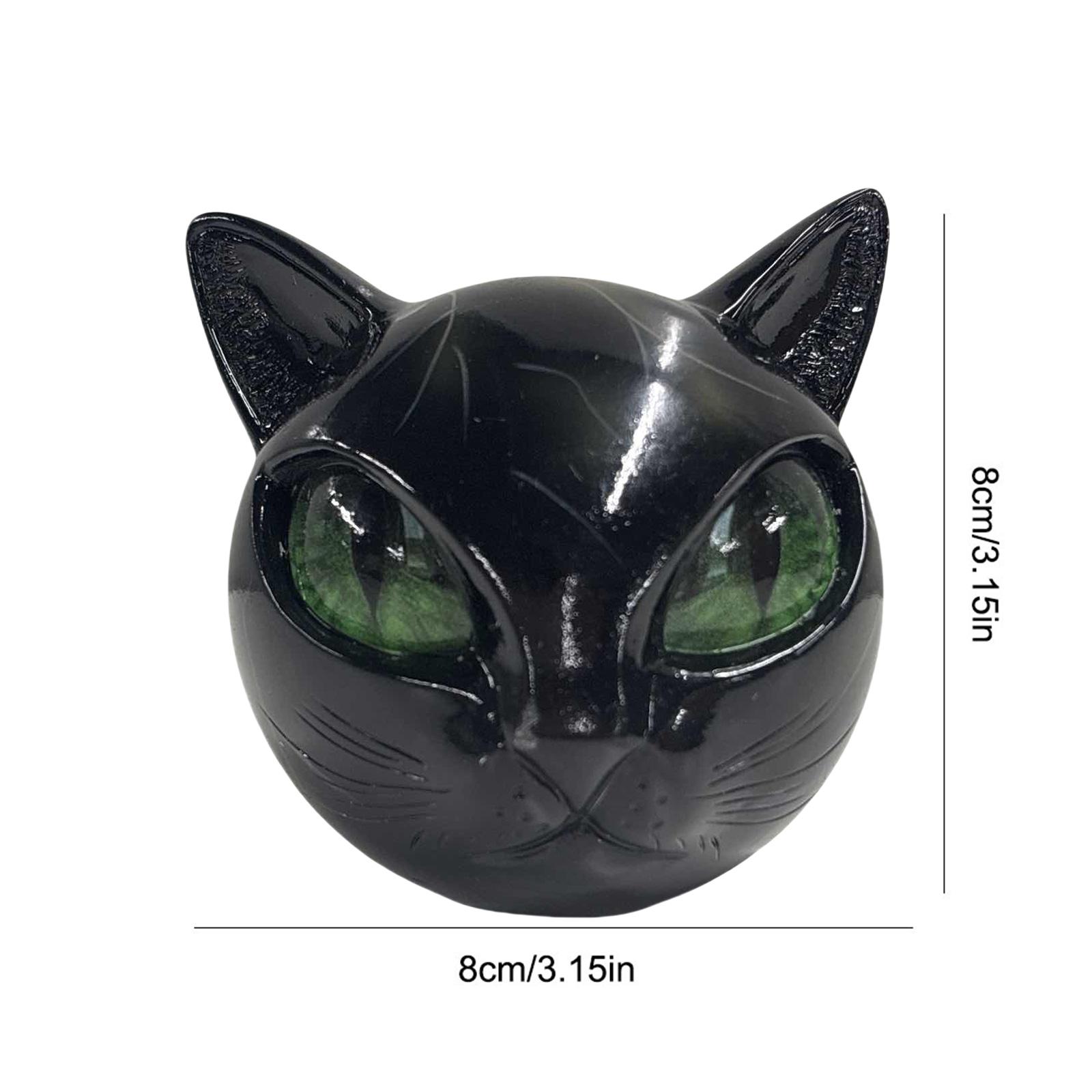 

Черный Кот Каменная Фигурка Смола Голова Кошки Целебный Камень Мраморная Текстура Камень Кошки Памятный Подарок Офис Дом Настольное Украшение зелёный