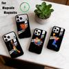 Basketball Bemalte Handyhülle Für iPhone17,16,15,14,13,12,11 Plus,Pro Magnetisch Für Magsafe Kabelloses Laden