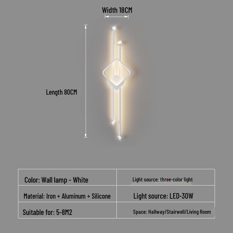 Modern LED Luxury Wall Lamp: Creative Bedside Light for Home Living Room