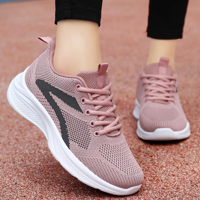 Women Casual Sport Shoes Breathable Lightweight Sneakers Outdoor Mesh Black Running Shoes Athletic Jogging Tenis Walking Shoes