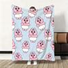 Throw Flannel Fluffy Cute Soft O-Opanchu Blanket Warm Skin-Friendly Bunny Cartoon Throw Usagi For Sofa Bed Office Nap Winter